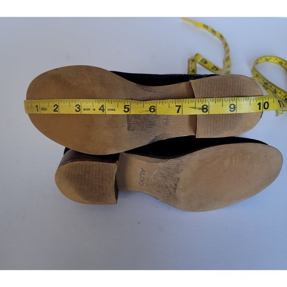 Aldo Slip-on Suede Leather Ankle Boots with silver studs. Size US 6.5/EU 37 - Picture 9 of 11